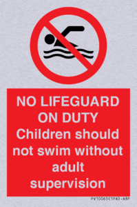NO LIFEGUARD ON DUTY